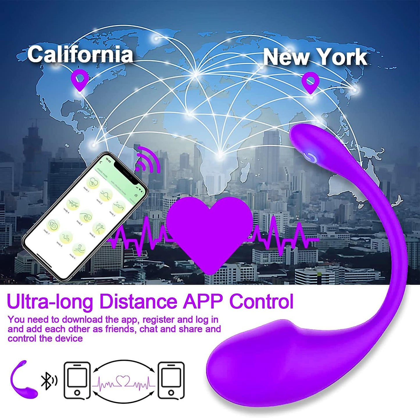 App Controlled Long Distance Love Egg Vibrator