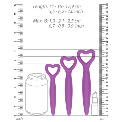 Ouch Silicone Vaginal Dilator Set Purple