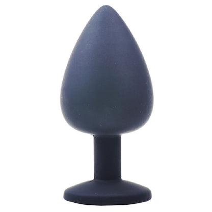 Large Black Jewelled Silicone Butt Plug